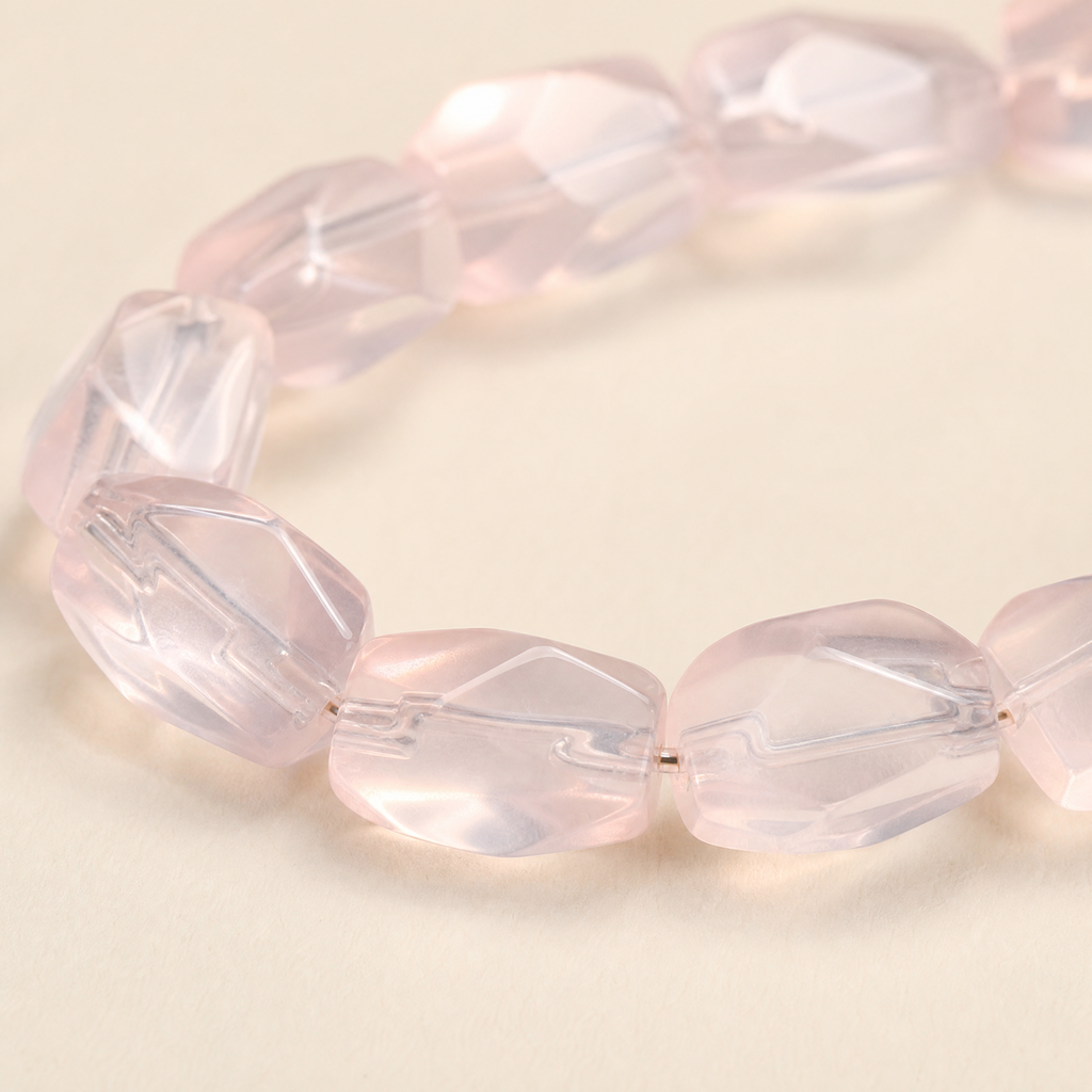 Freeform Rose Quartz Bracelet