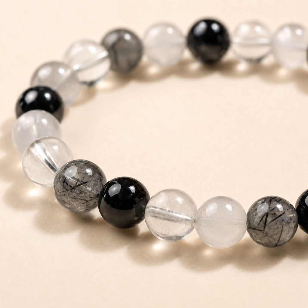 Black Rutilated Quartz Bracelet