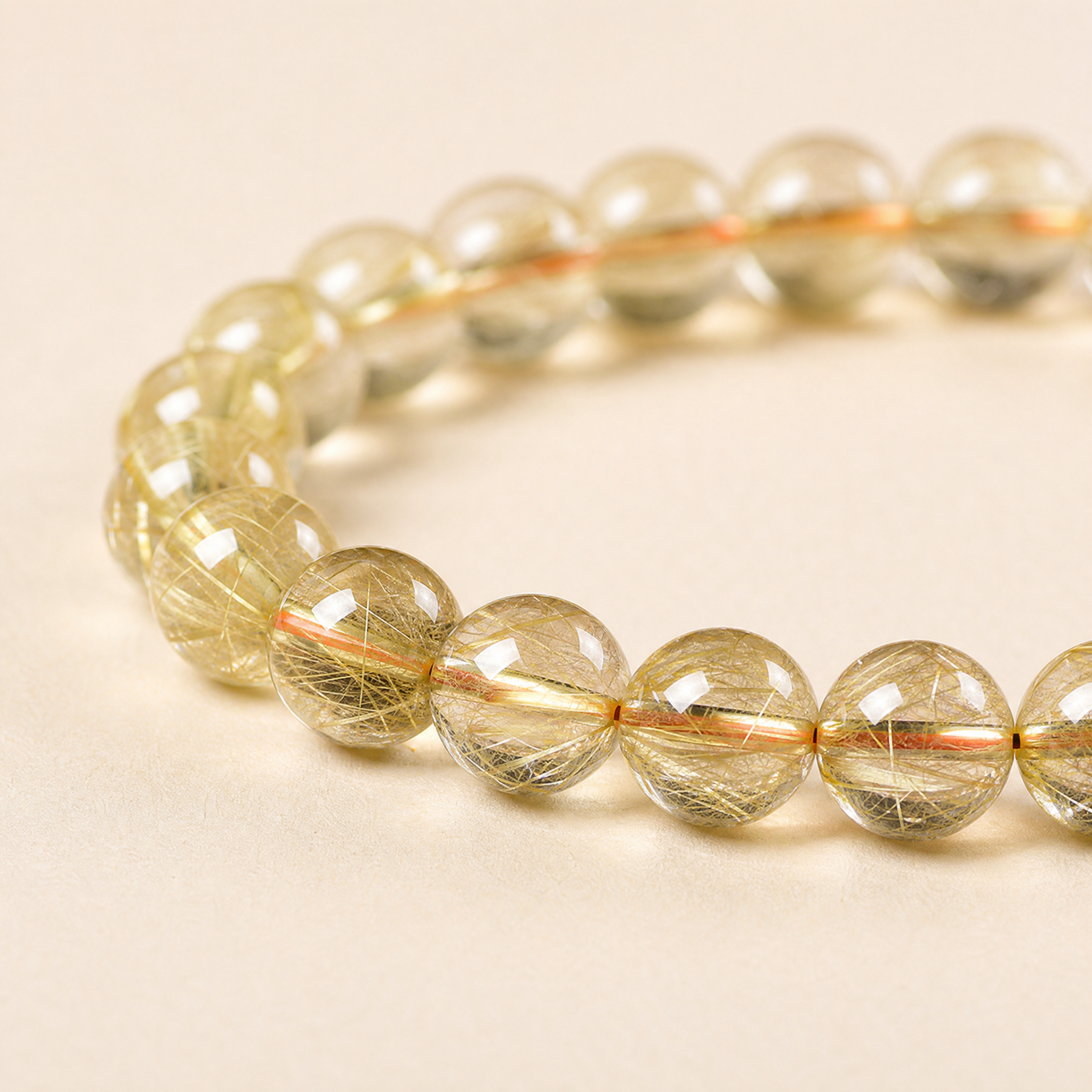 Golden Rutilated Quartz Bracelet