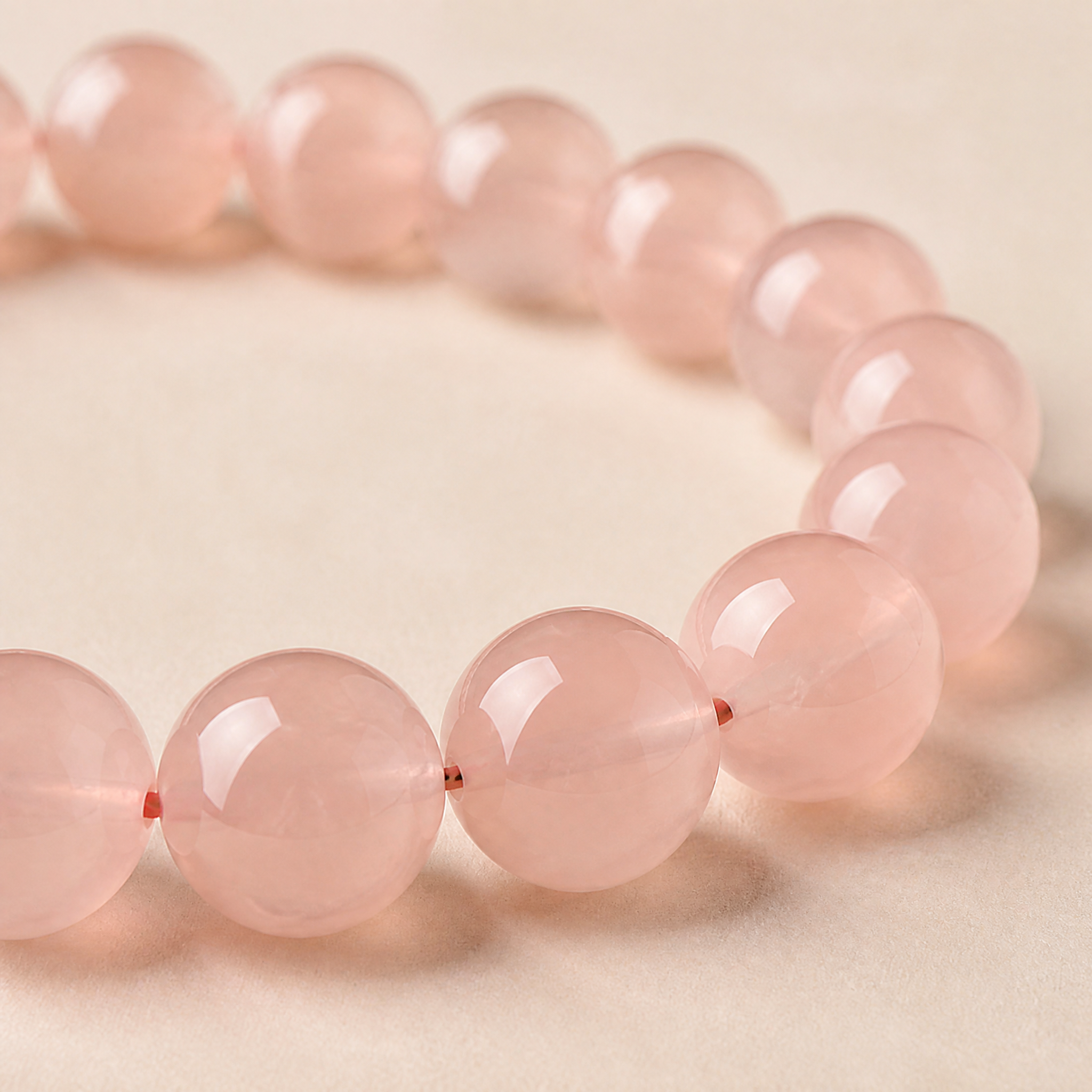 Grapefruit Madagascar Rose Quartz Bracelet