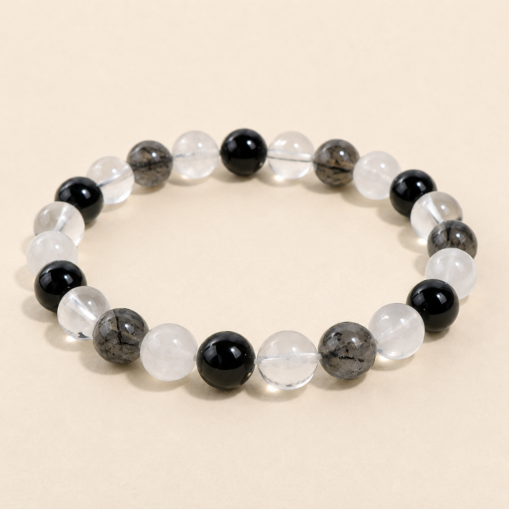 Black Rutilated Quartz Bracelet