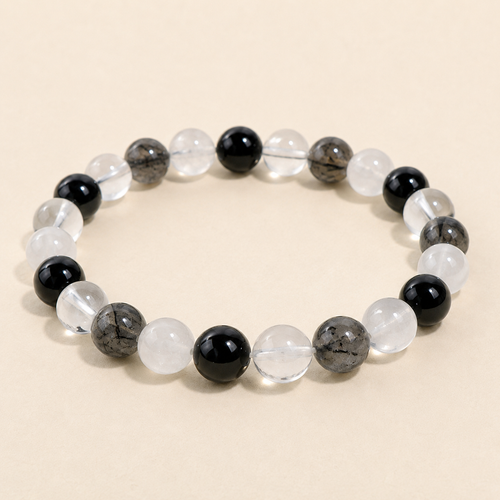 Black Rutilated Quartz Bracelet