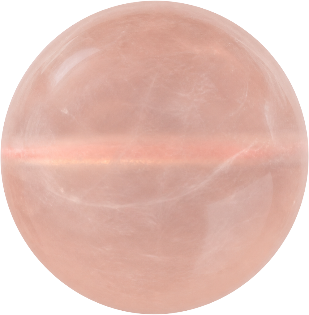 Grapefruit Madagascar Rose Quartz Bead