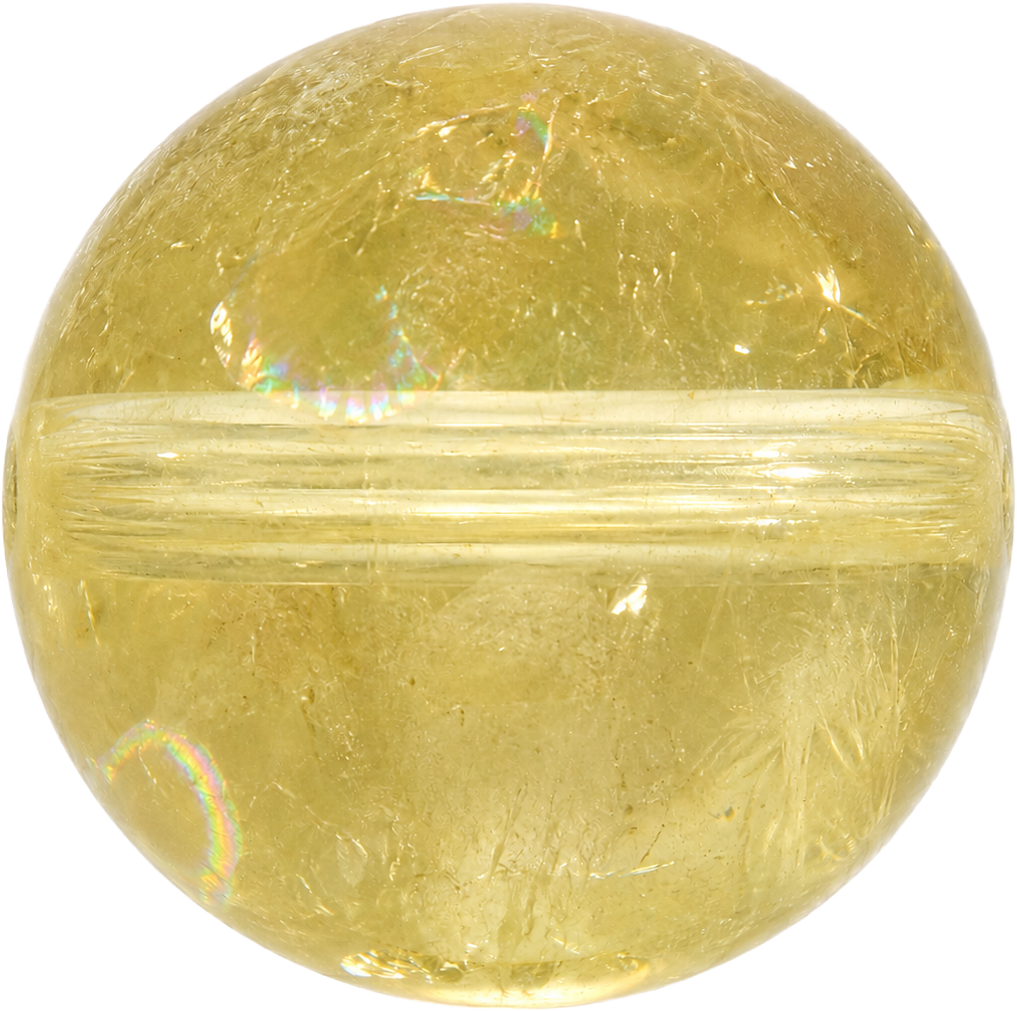 Lemon Yellow Azeztulite Bead