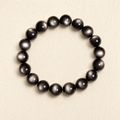 Double Eye Silver Sheen Obsidian Bracelet