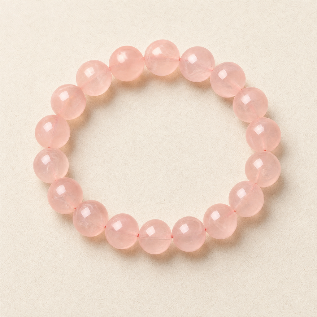 Grapefruit Madagascar Rose Quartz Bracelet