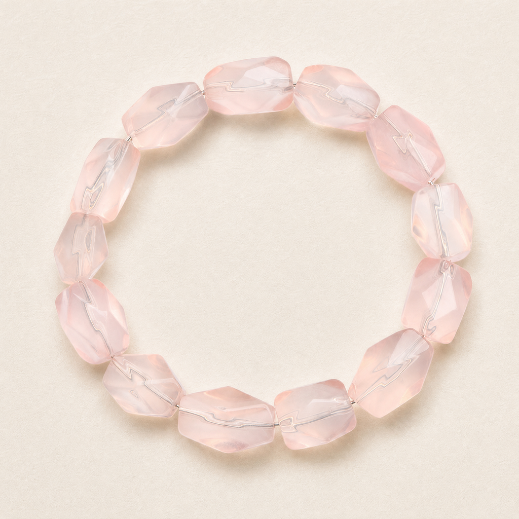 Freeform Rose Quartz Bracelet