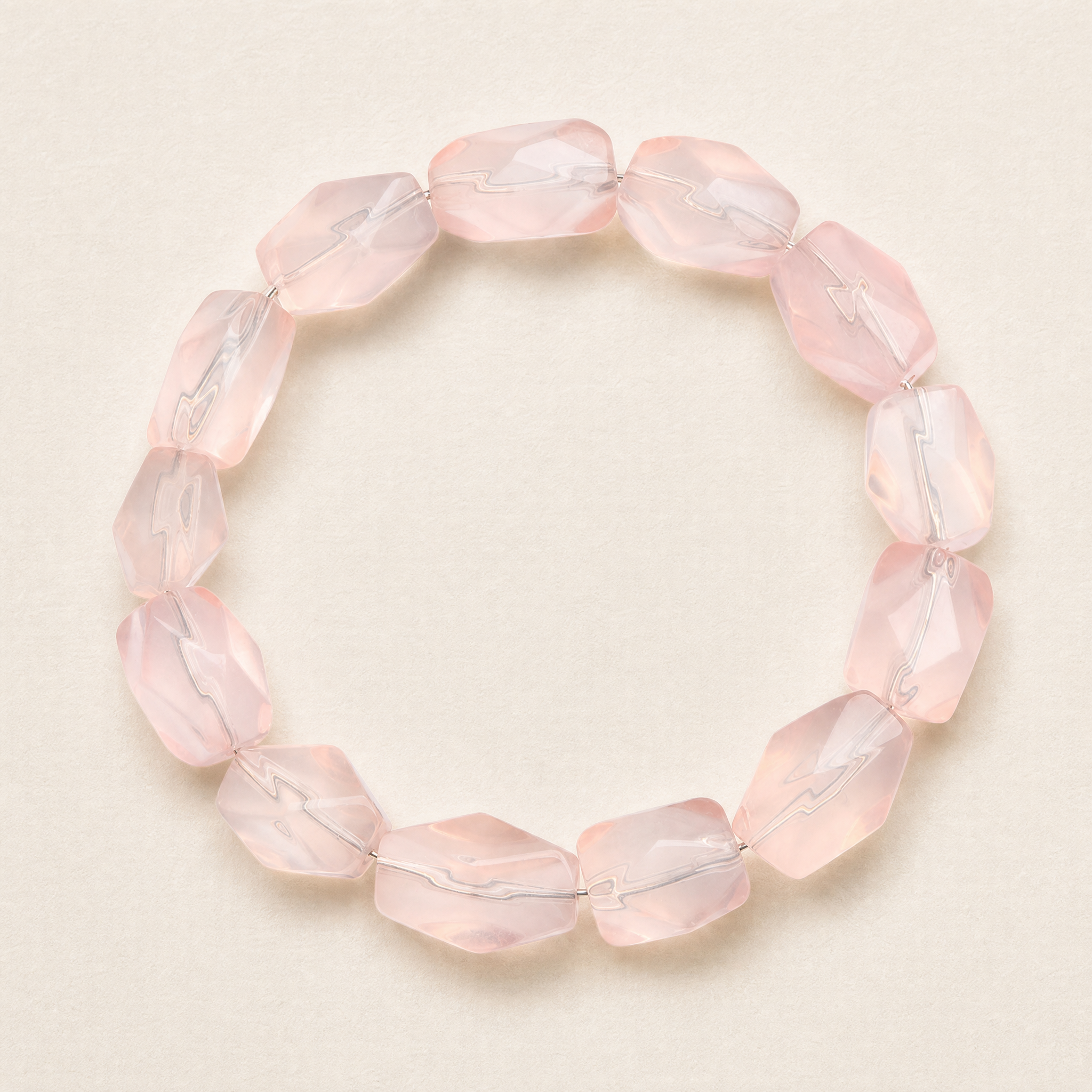Freeform Rose Quartz Bracelet